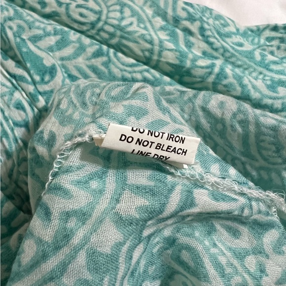 Debbie Katz South Beach M turquoise beach cover up dress with tassels - Picture 6 of 7